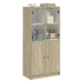 vidaXL Highboard s dvířky dub sonoma 68 x 37 x 142 cm kompozitní dřevo