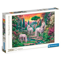 Clementoni - Puzzle 2000 Klasičtí zahradní jednorožci