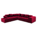 Červená sametová rohová pohovka (variabilní) Rome Velvet - Cosmopolitan Design