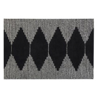Bavlněný koberec 140 x 200 cm černý/bílý BATHINDA, 303243