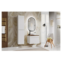 Comad Koupelnová sestava Iconic s umyvadlem, skříňkami a zrcadlem 60 cm bílá/dub santa fe vintag