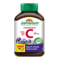 Jamieson Vitamin C 500mg tablety na cucání s příchutí hroznů 120 tablet