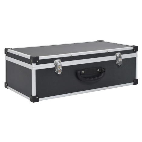 vidaXL Kufr na CD na 80 CD hliník ABS černý