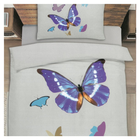 Povlečení VARIA BUTTERFLY GREY 140x200 cm Povlečení VARIA BUTTERFLY GREY 140x200 cm - 140x200 cm Home of Dreams