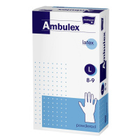 Ambulex Rukavice latexové jemně pudrované vel. L 100 ks