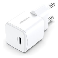 Vention Ultramini 1-Port USB-C Wall Charger (20W) EU-Plug White