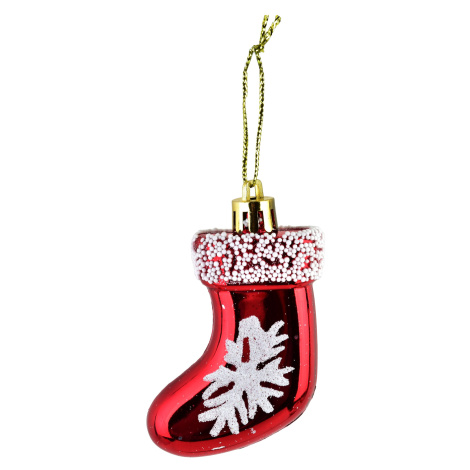 Mondex Sada 6 ks vánočních ozdob Adeline červená