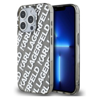 Karl Lagerfeld IML Electroplated Repeated Logo zadní kryt iPhone 15 Pro Max stříbrný