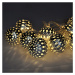 SOLIGHT 1V207-S LED řetěz vánoční koule stříbrné, 10LED řetěz, 1m, 2x AA, IP20