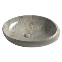 SAPHO DALMA keramické umyvadlo na desku, 68x44 cm, grigio 313