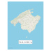 Mapa Mallorca color, 30 × 40 cm