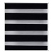 Roleta den a noc \ Zebra \ Twinroll 140x175 cm černá