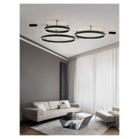 NOVA LUCE stropní svítidlo MOTIF LED stropní svítidlo černý hliník 3000K 55W IP20 220-240V stmív