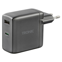 TRONIC® Duální power nabíječka USB-C PD 60W, GaN (antracitová)