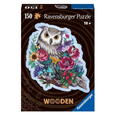 Ravensburger Dřevěné puzzle Tajemná sova 150 dílků