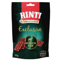 RINTI Exclusive Snack 50 g jeden druh masa - výhodné balení 9 x 50 g jelení