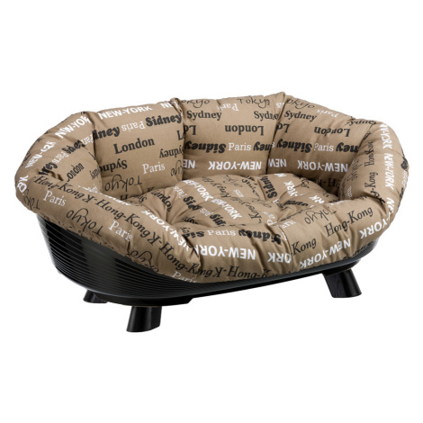 Ferplast Siesta Deluxe koš černý - vel. 6 koš + polštář + nožičky