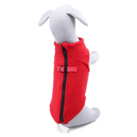 Vsepropejska Lonato fleecová mikina pro psa na ZIP Barva: Červená, Délka zad (cm): 36, Obvod hru