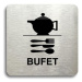 Accept Piktogram "bufet" (80 × 80 mm) (stříbrná tabulka - černý tisk bez rámečku)