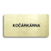 Accept Piktogram "KOČÁRKÁRNA" (160 × 80 mm) (zlatá tabulka - černý tisk bez rámečku)