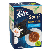 Výhodné balení Felix Soup Filet 12 x 48 g - lahodný výběr z ryb