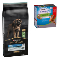 PURINA PRO PLAN granule + Dentalife snacky zdarma - Large Adult Robust Lamb & Rice Sensitive Dig