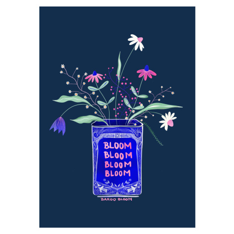 Ilustrace Tin Can Flower Illustration, Baroo Bloom, (30 x 40 cm)
