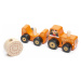 Cubik 15351 Traktor s vlekem - dřevěná skládačka s magnetem 3 díly