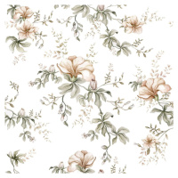 Dekornik Tapeta divoké květiny bílá 280x50 cm