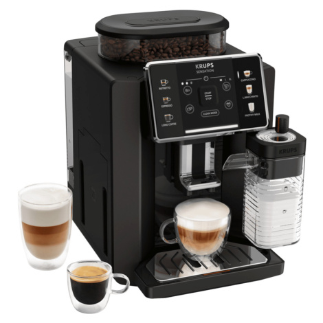 Automatický kávovar KRUPS Sensation Milk EA912910 Tmavě šedý/Černý