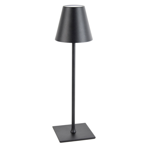 Stolní lampa černá 3stupňový stmívač v Kelvinech dobíjecí - Tazza