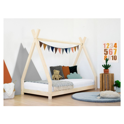 Benlemi Dětská dřevěná postel NAKANA ve tvaru teepee Zvolte barvu: Bílá, Zvolte rozměr: 120x200 