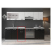 Expedo Kuchyňská skříňka dolní s pracovní deskou EPSILON 40D 1S 1F ZB, 40x82x60, černá/bílá