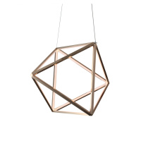 Estila Moderní závěsná lampa Vidar z kovu ve tvaru propojených trojúhelníků 60cm