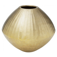 KARE Design Kovová váza Sacramento Carving - zlatá, 30cm