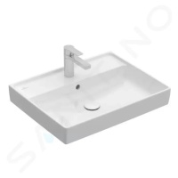 VILLEROY & BOCH Collaro Umyvadlo 600x470 mm, s přepadem, otvor pro baterii, CeramicPlus, alpská 