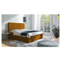 Eka Kontinentální čalouněná postel Malibu - Riviera (200x200 cm) Barva látky Riviera: Hořčicová 