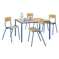 eurokraft basic Víceúčelová sedací souprava, 1 stůl, 4 židle, deska stolu v bukovém dekoru, pods