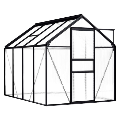 vidaXL Skleník antracitový hliníkový 4,75 m²