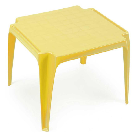 Dětská plastový stolek, žlutý BAUMAX