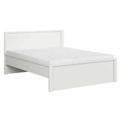 LOBATES vyšší postel 160x200 cm, bílá/bílý mat, 5 let záruka Brw