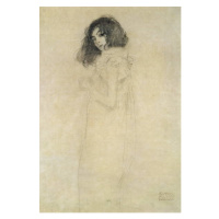 Obrazová reprodukce Portrait of a young woman, 1896-97, Gustav Klimt, 26.7 × 40 cm