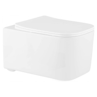 MEXEN/S Elis Závěsná WC mísa včetně sedátka s slow-slim, duroplast, bílá 30910600