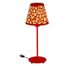 Aluminor Aluminor Nihoa stolní lampa vzor, červená, žlutá