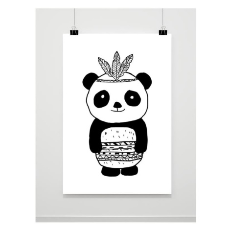 Dětský dekorační plakát s černobílou pandou