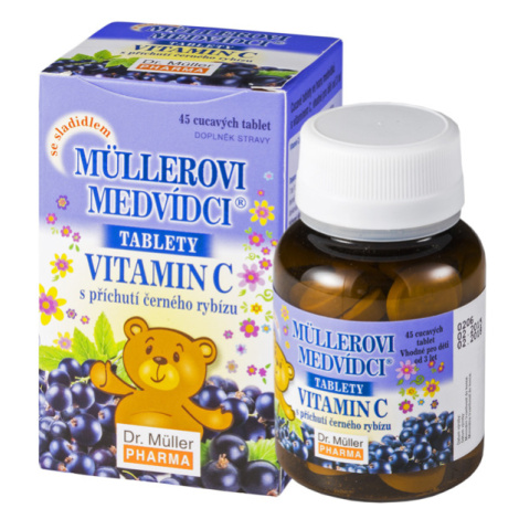 Dr. Müller Müllerovi medvídci s vitaminem C  černý rybíz 45 tablet Dr.Müller