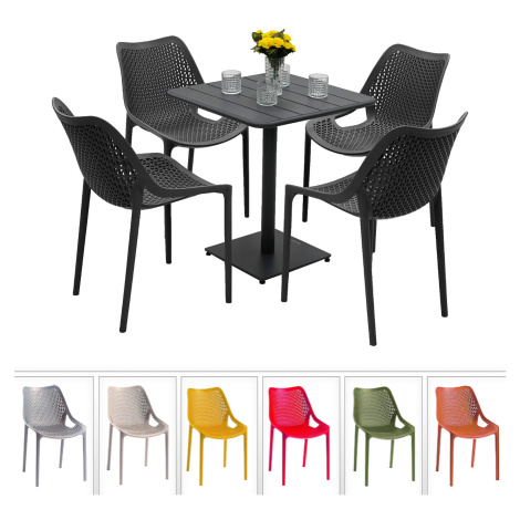 Zahradní sestava DUBLIN/RUBBY 1+4 (různé barvy) červená