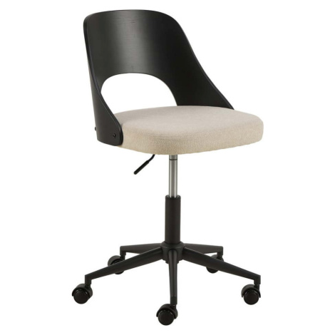 Černá/béžová kancelářská židle Lucy – Actona
