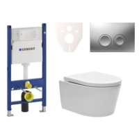 Cenově zvýhodněný závěsný WC set Geberit do lehkých stěn / předstěnová montáž+ WC SAT Brevis SIK