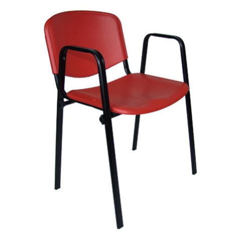 Konferenční židle ISO plastová s područkami RAL-3002 Mazur